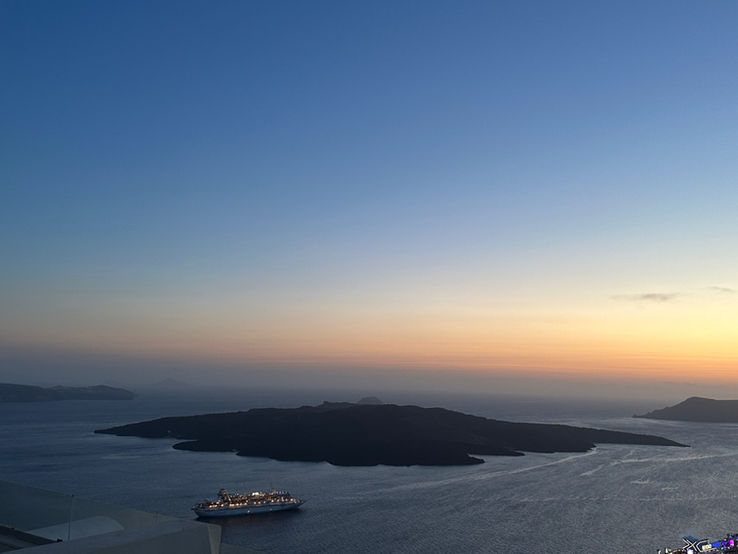 Santorini Caldera Views at sunset