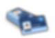 a graphic showing a stack of custom printed photo id cards with a blue colour scheme