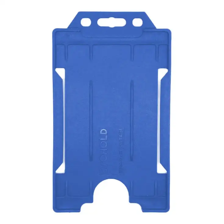 An Evohold a portrait badge holder that holds 1 ID card