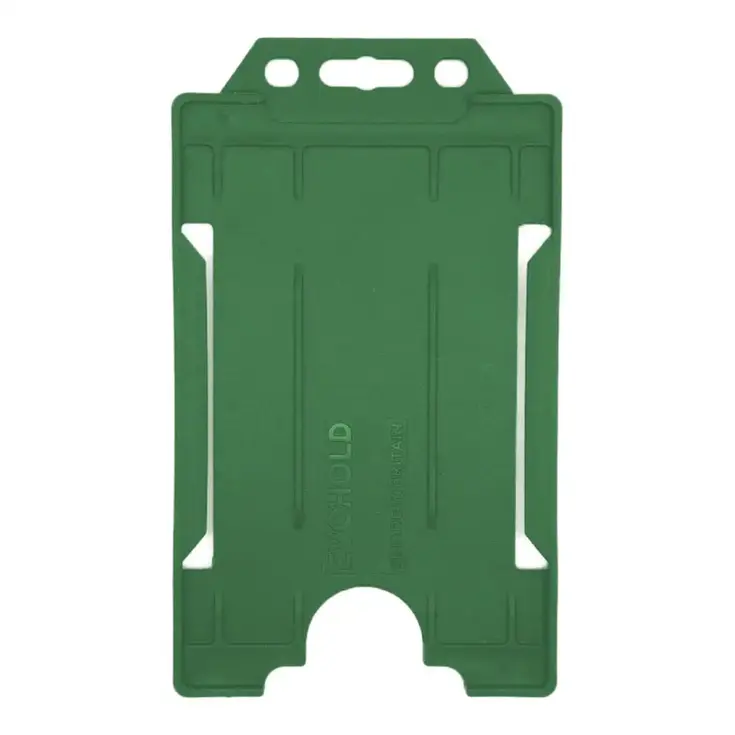 An Evohold a portrait badge holder that holds 1 ID card