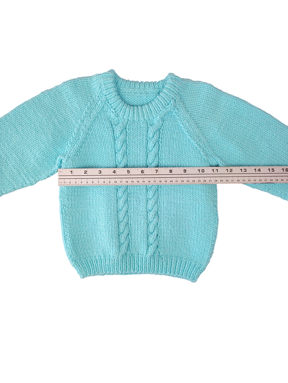 Thumbnail: Chunky Turquoise Crewneck Sweater