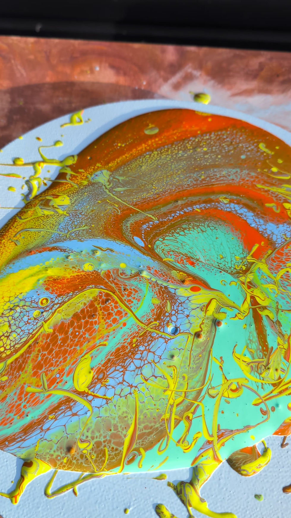 Thumbnail: Primal Current: Circular Canvas 30cm Diameter