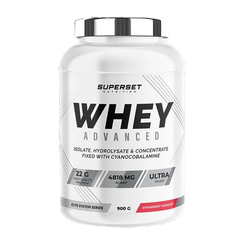 100% Whey Proteine Advanced - 900g - gout yaourt fraise