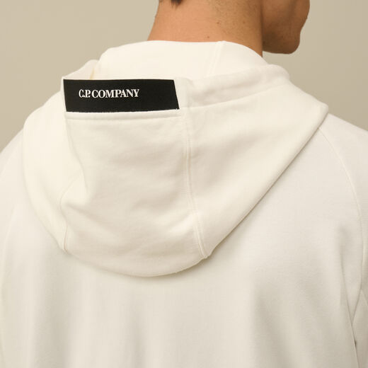 Miniature : Sweat-shirt CP COMPANY Diagonal Raised Fleece Zipped Hoodie S025A blanc