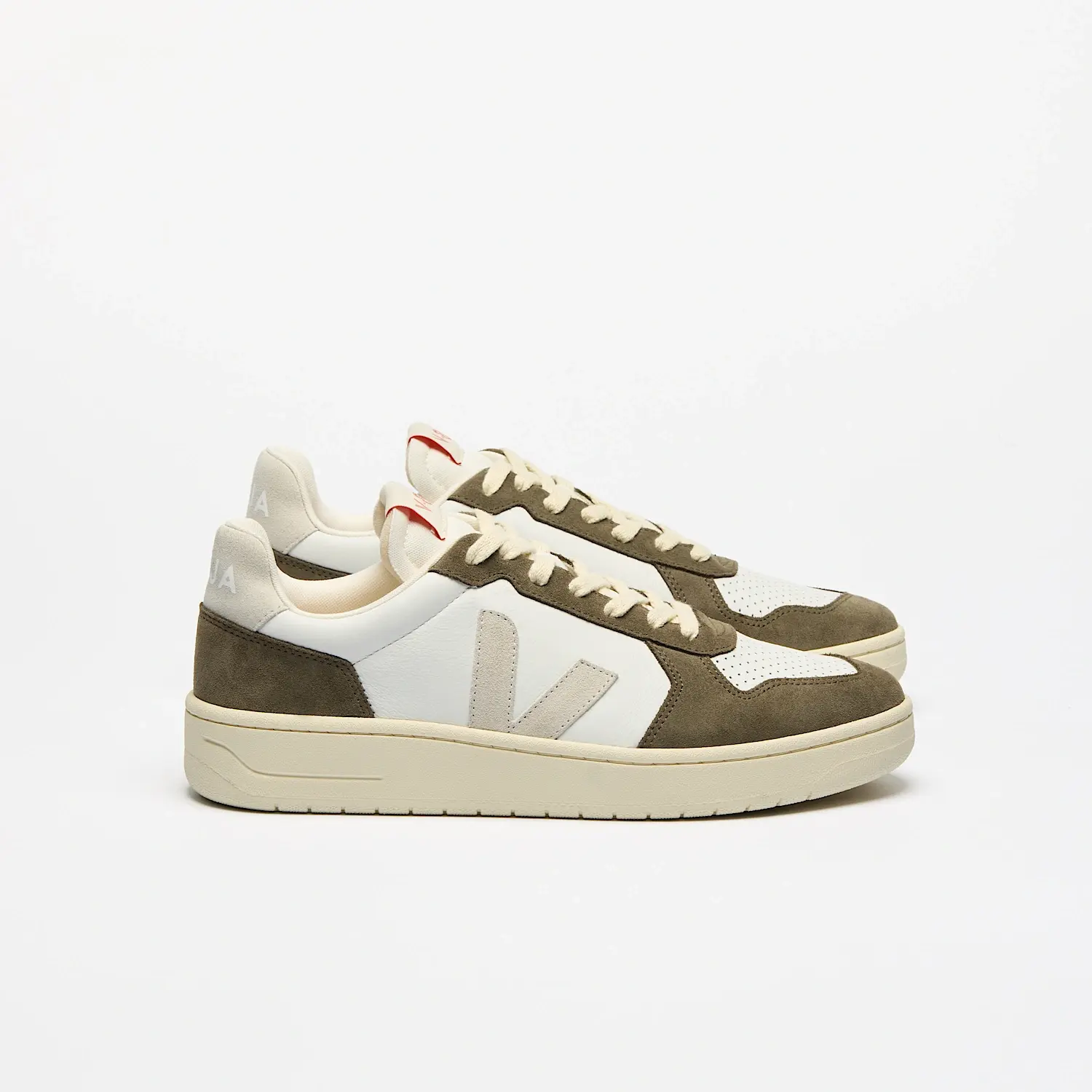 V-82 LEATHER WHITE NATURAL KAKI