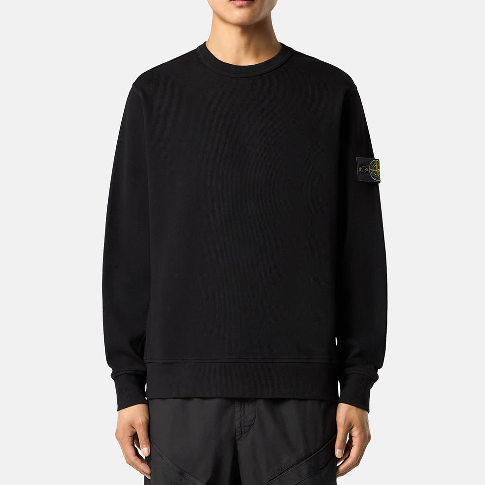 Miniature : Sweat-shirt STONE ISLAND Interlock  6100017 noir