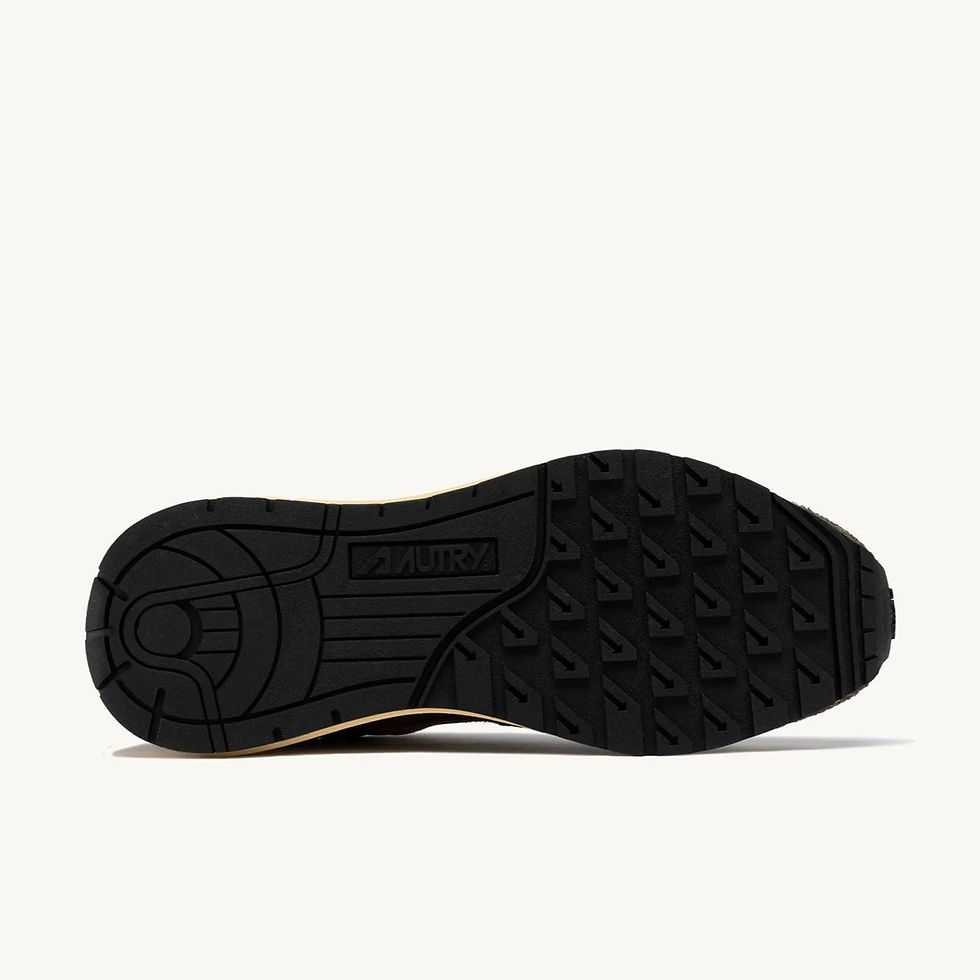 Miniature : AUTRY Sneakers Reelwind nylon daim kaki et camel