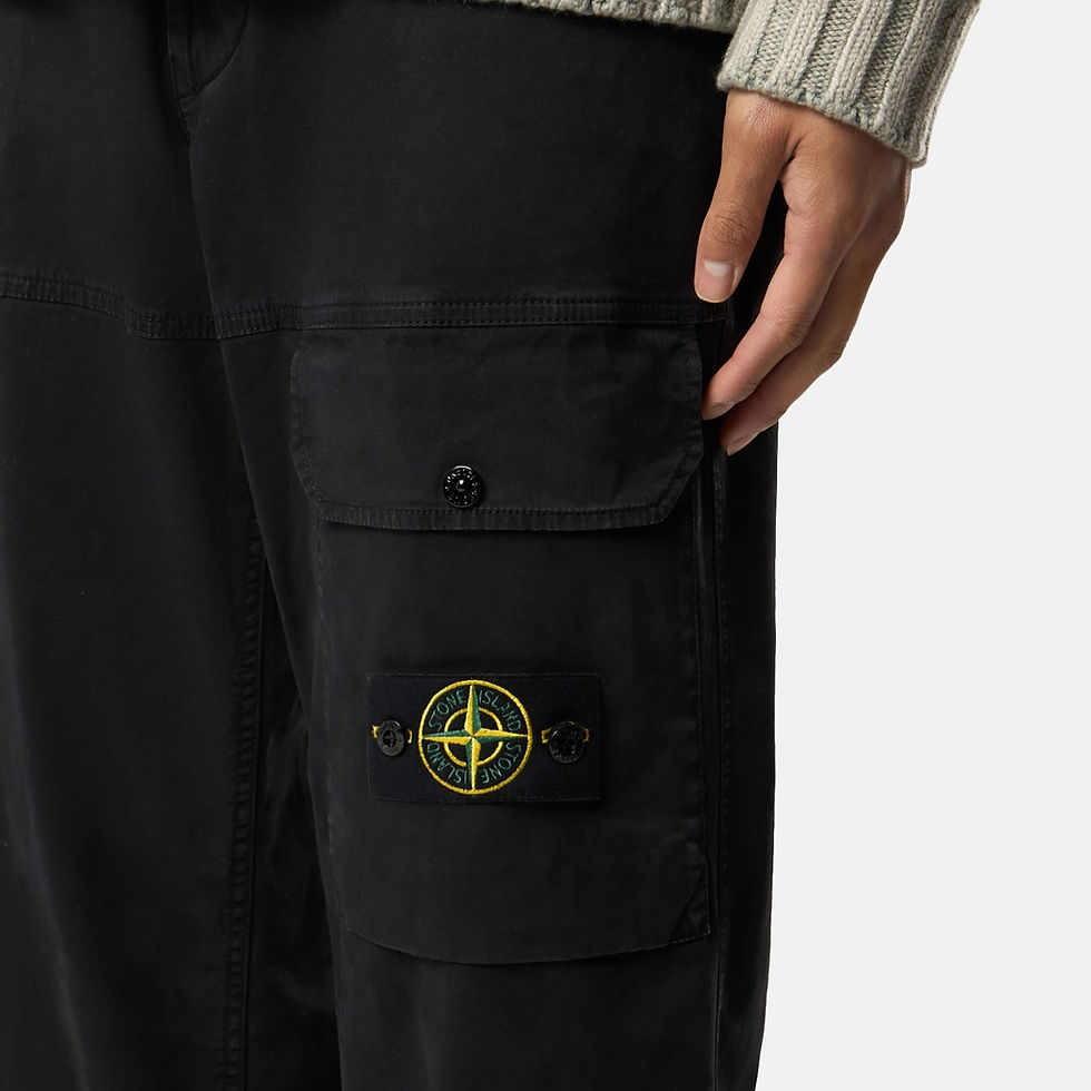 Miniature : Pantalon STONE ISLAND Coton Stretch Coupe Ample 3100010 noir