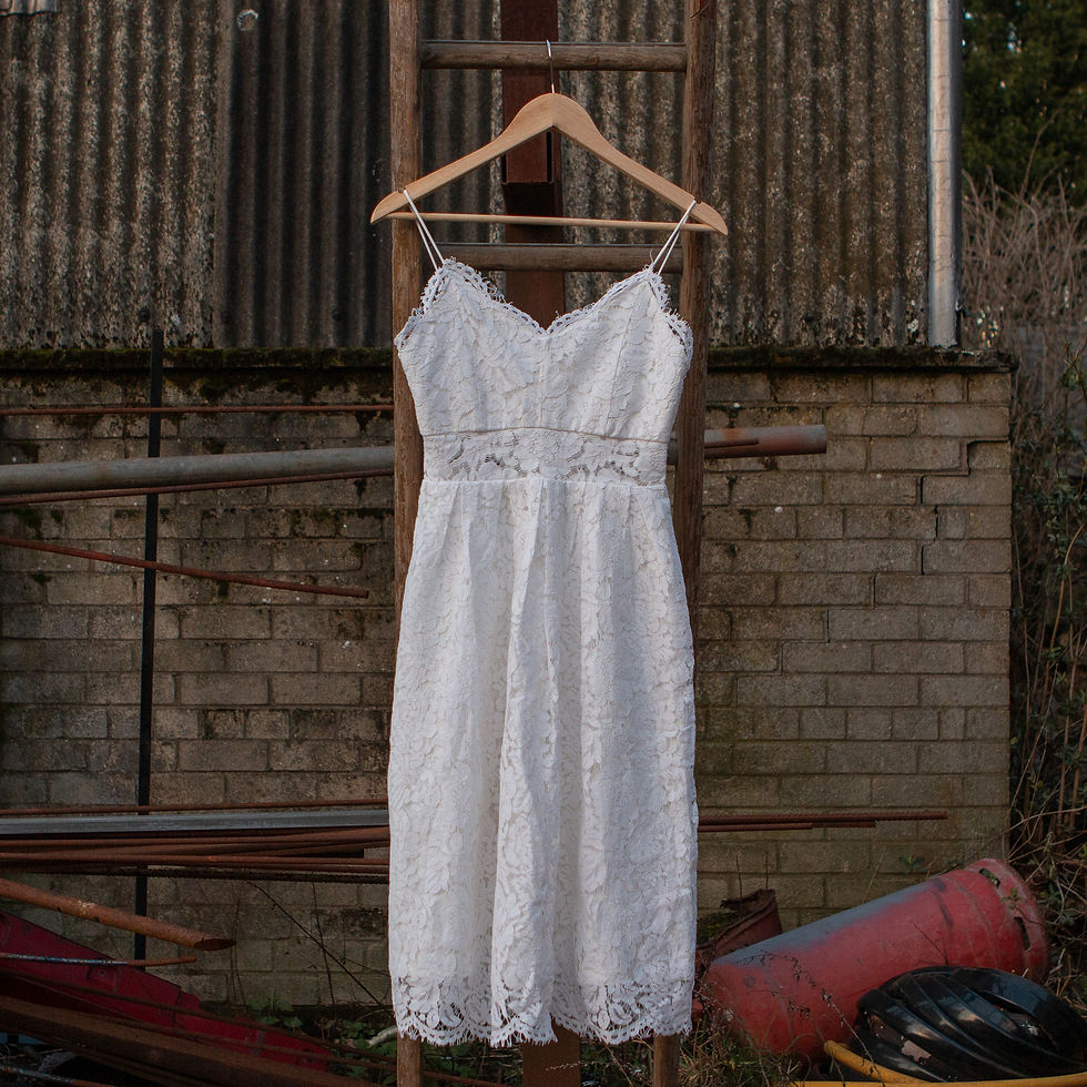 White lace midi dress