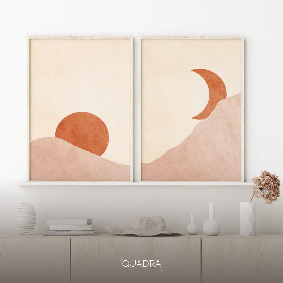 Sol y Luna Acuarela Orange