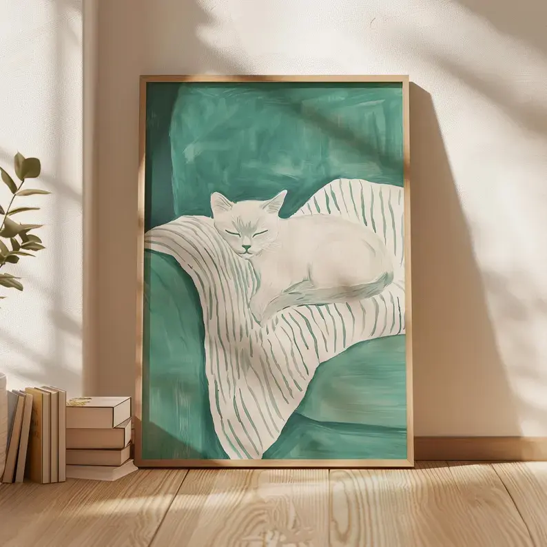 Siesta Gatuna - Gatito Blanco