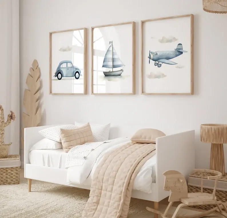 Miniatura: Auto Barco Avión Azul - KIDS