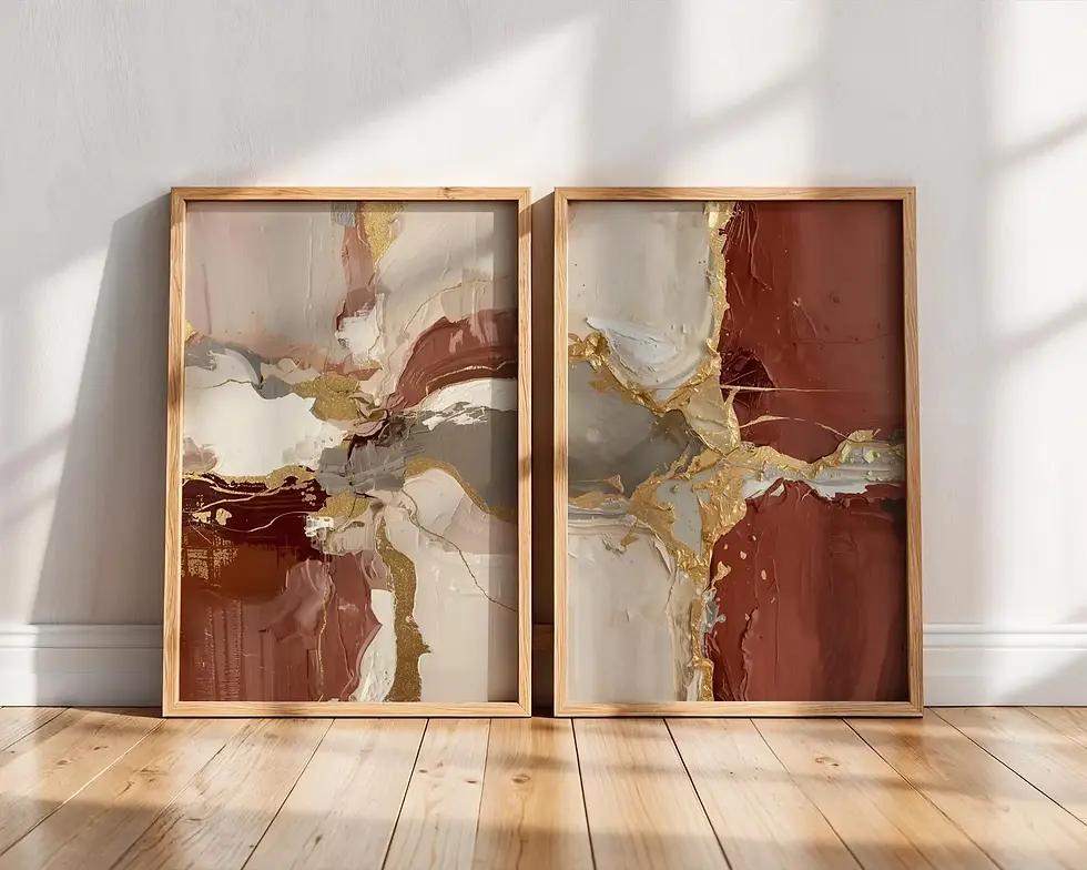 Miniatura: Dúo Abstracto Terracota