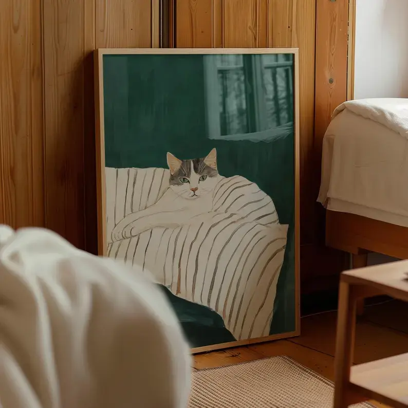 Miniatura: Gato Blanco y Gris