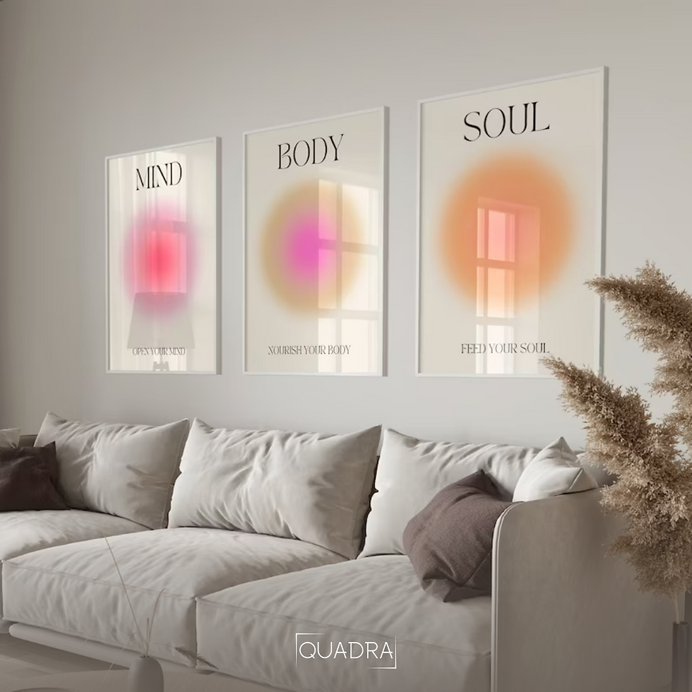 Set de cuadros "Mind, Body, Soul"