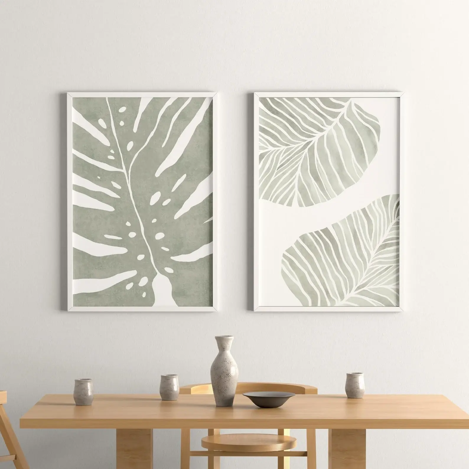 Arte Botanico Geométrico - Verde Sutil II
