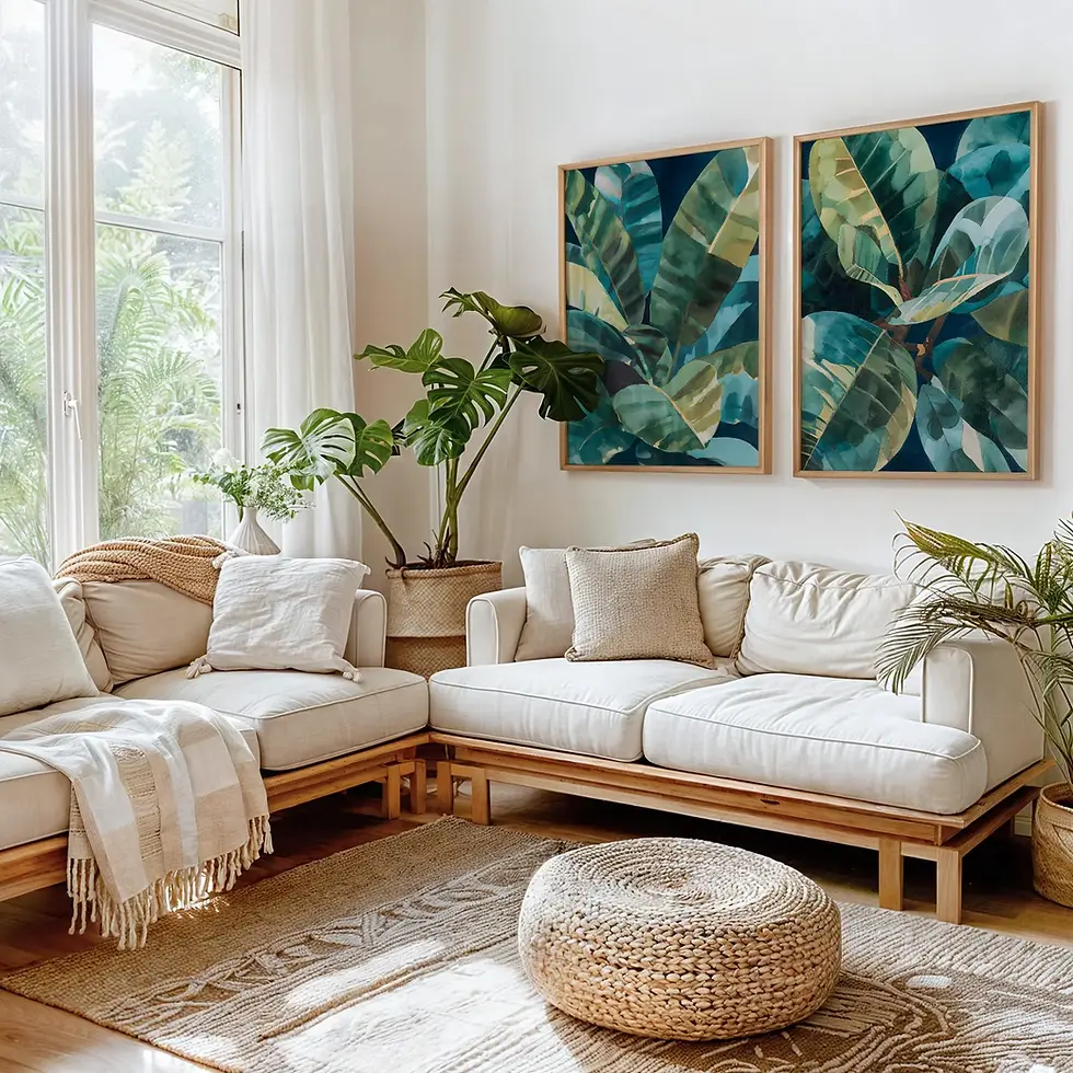 Miniatura: Arte Botánico Azul y Verde