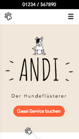 Alle Designvorlagen website templates – Hundesitter