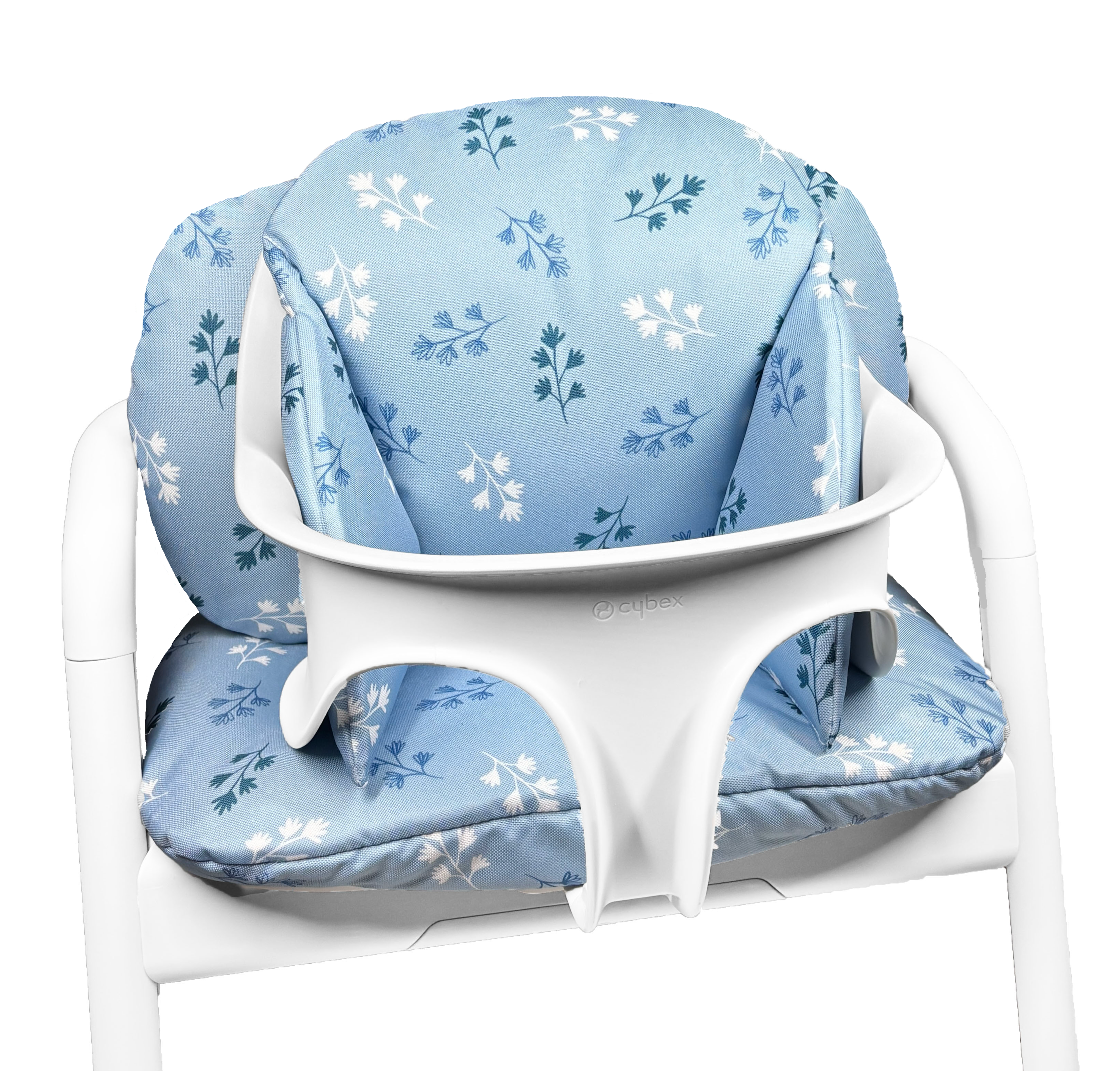 Cybex Lemo Kissen blau Sträucher Blumen