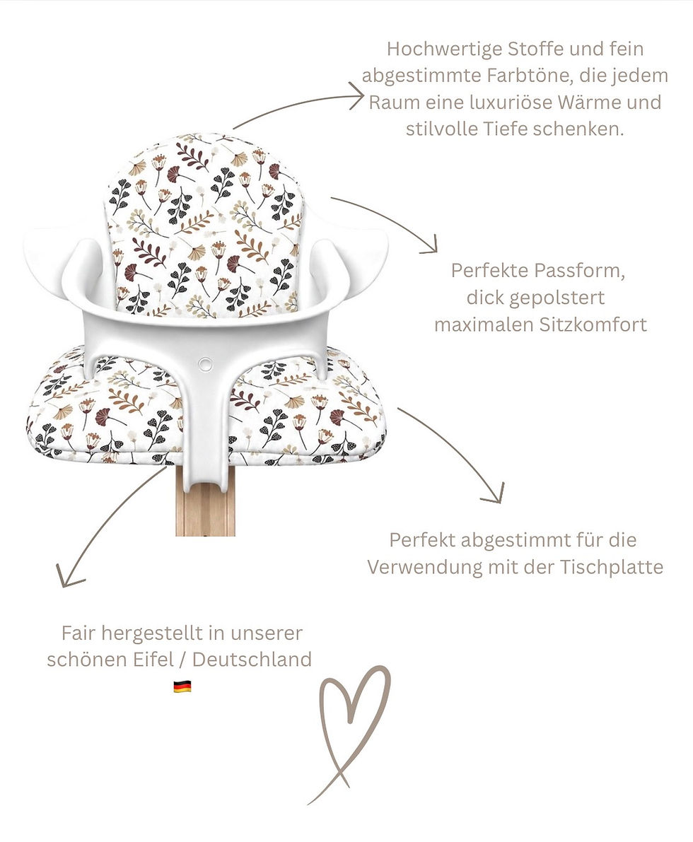 Thumbnail: Sitzkissen Set für Stokke Nomi Stuhl Waldtiere