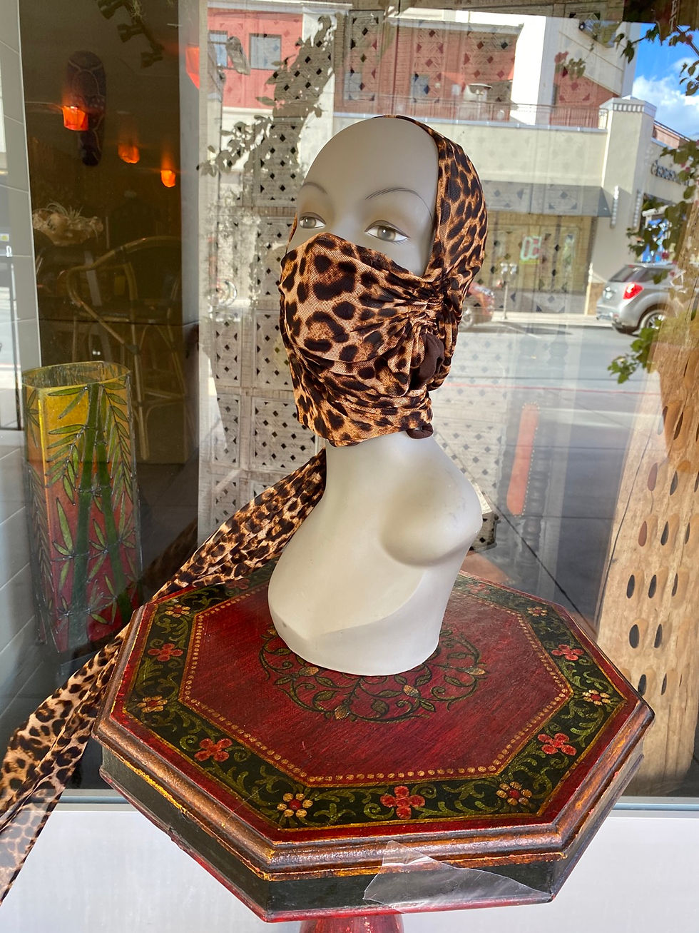 Thumbnail: Cheetah print mask scarf￼