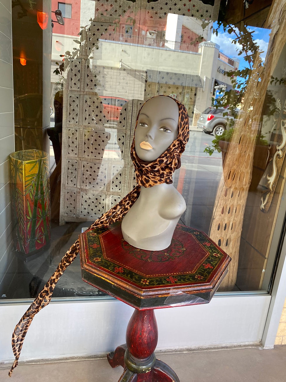 Thumbnail: Cheetah print mask scarf￼