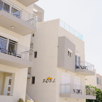 Exterior view of Edel Suites boutique hotel in Chania, Crete
