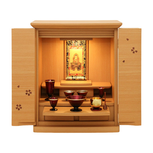 初桜 16号 サクラ 仏具付きセット コンパクト仏壇| メモリアルギャラリー