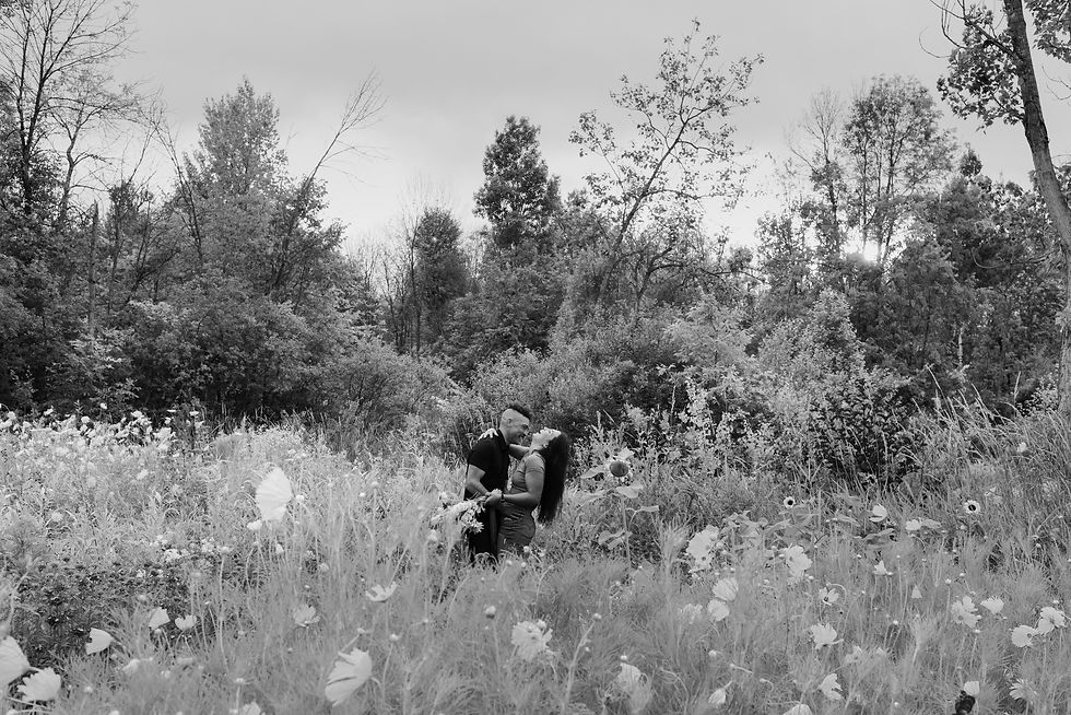 Laughter in a field of flowers... so much joy!