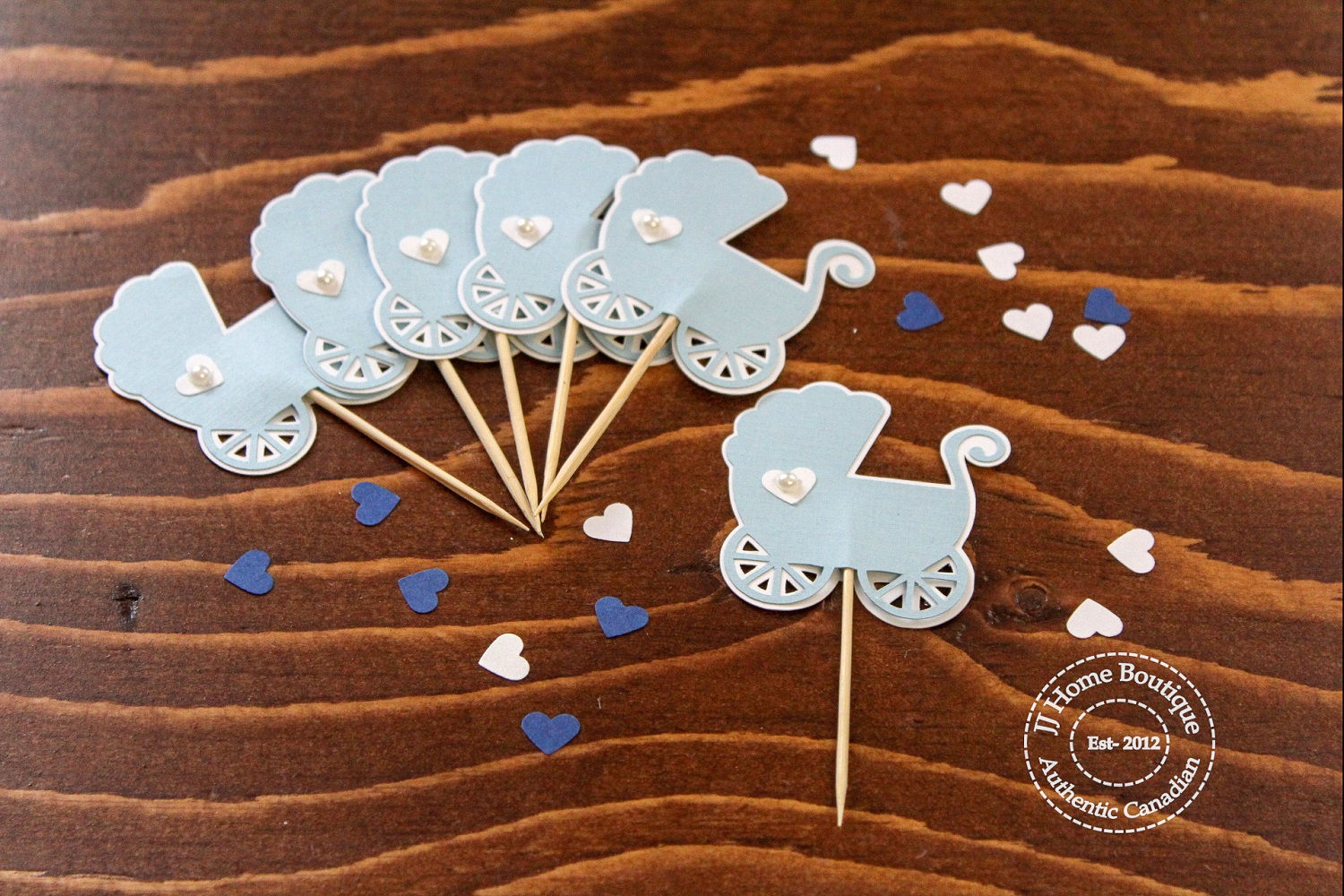 Adorable Stroller Cupcake Toppers
