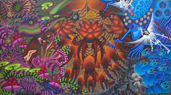 Acrylics on canvas
5 1/2 feet by 3 feet
15 October 2024