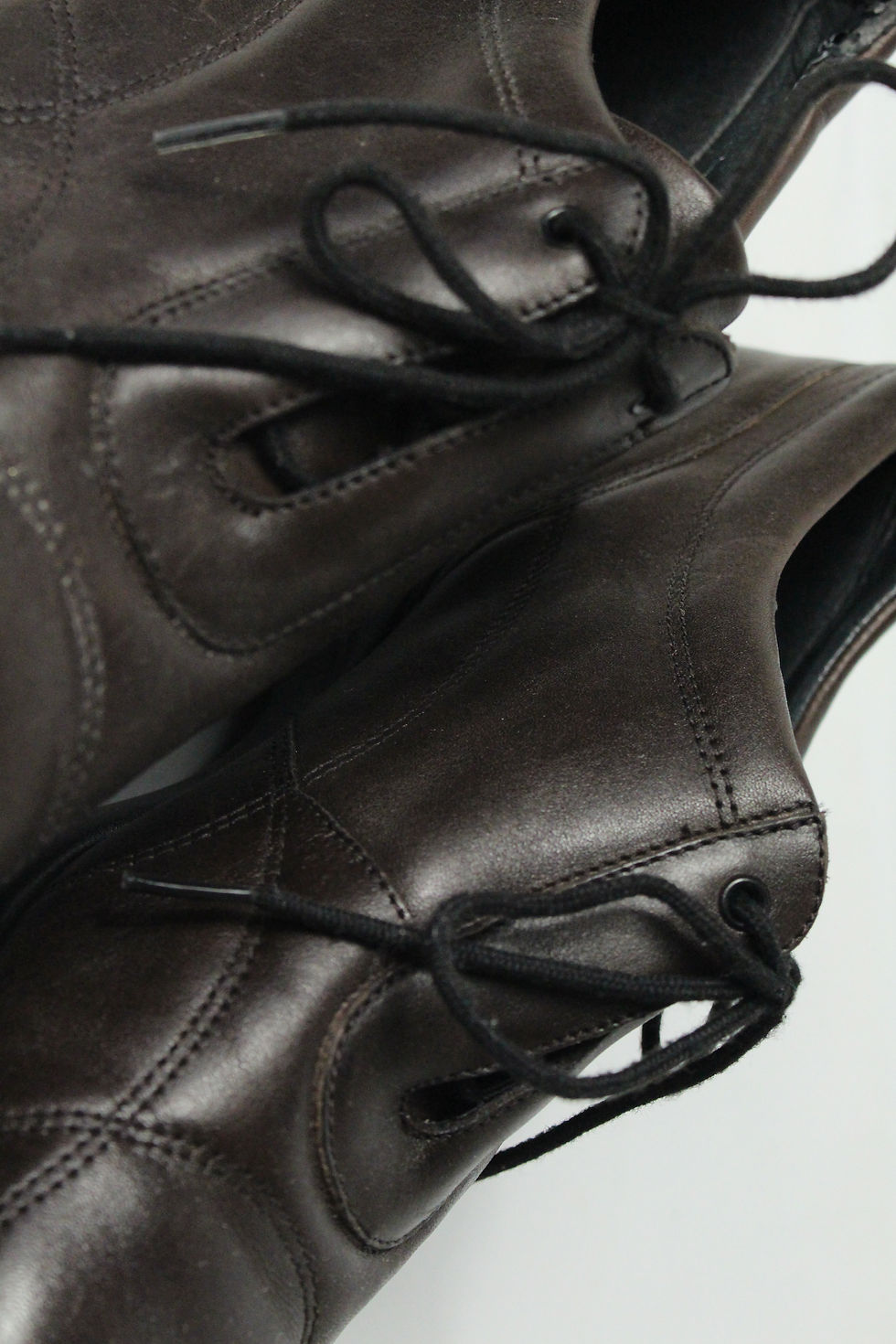 Thumbnail: BROWN LEATHER ANKLE BOOTS Size 37