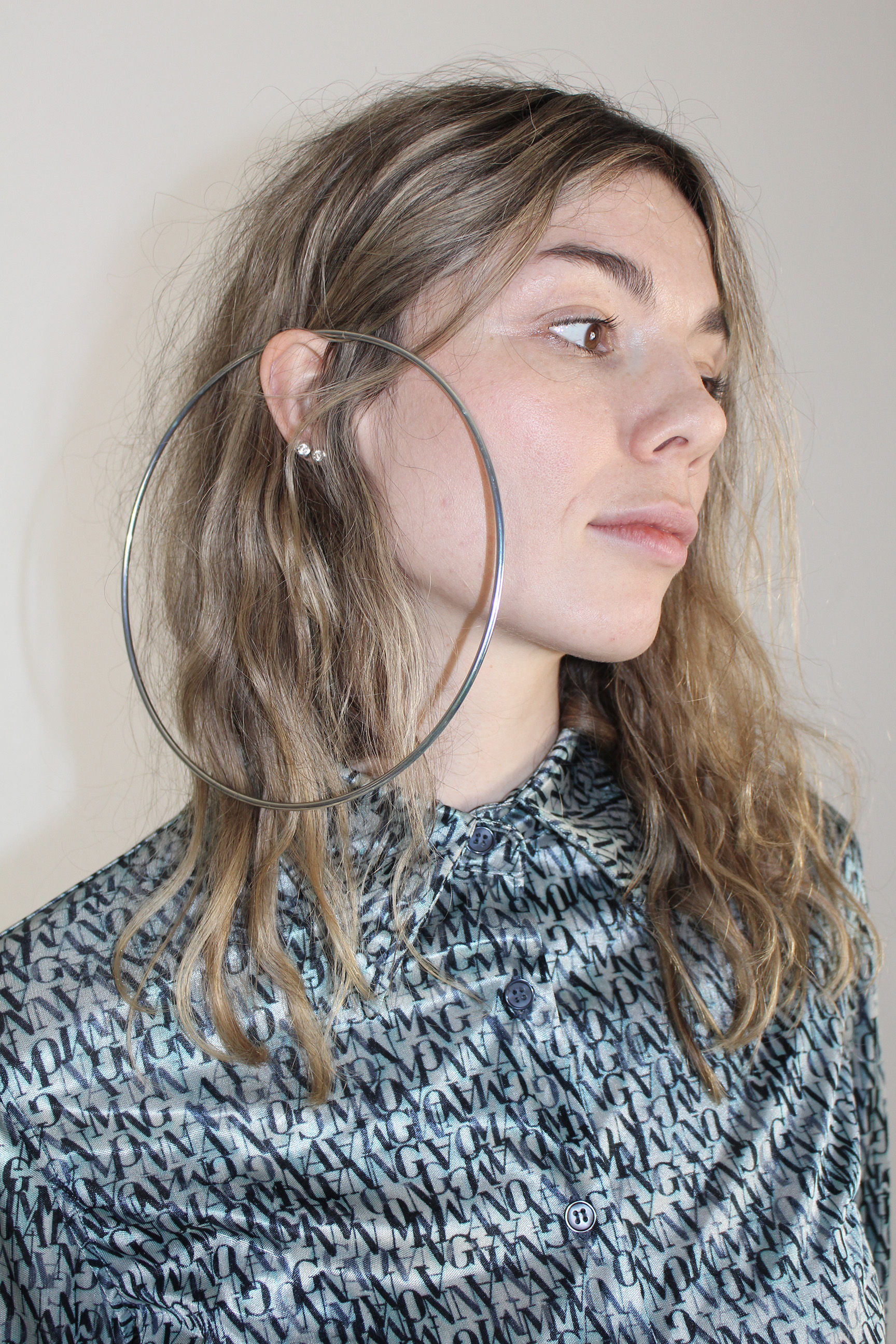 MANGO BLUE SHIRT WITH A PRINT Size S