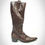 Thumbnail: BROWN LEATHER POINTED TO BOOTS Size 37