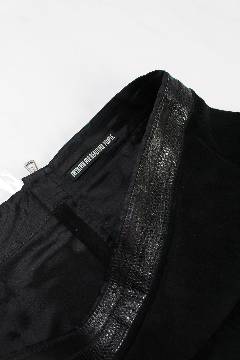 Thumbnail: BLACK SUEDE MIDI SKIRT Size S