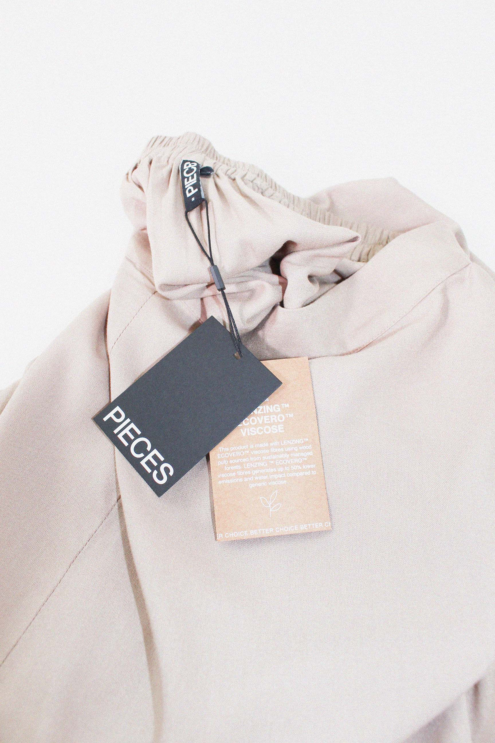 BEIGE LONG SKIRT WITH SLIT