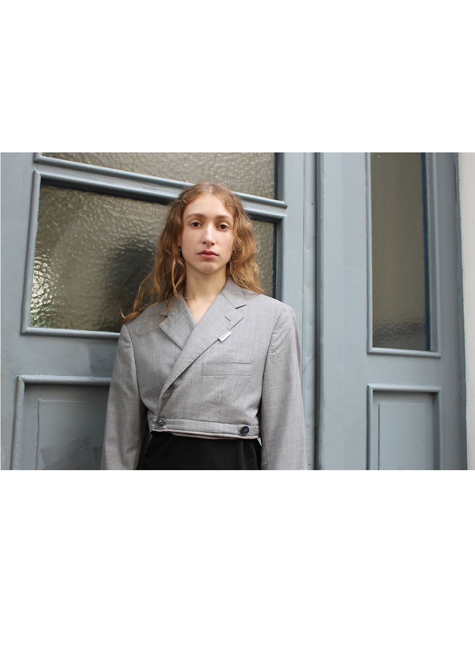 Thumbnail: TWO PIECE GREY SUIT (JACKET & SKIRT) MULTI-FIT