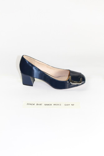 【Prada】2014ss ARCHIVE NAVY heel shoes sepatu heels Prada Navy Heels | Tinkerlust