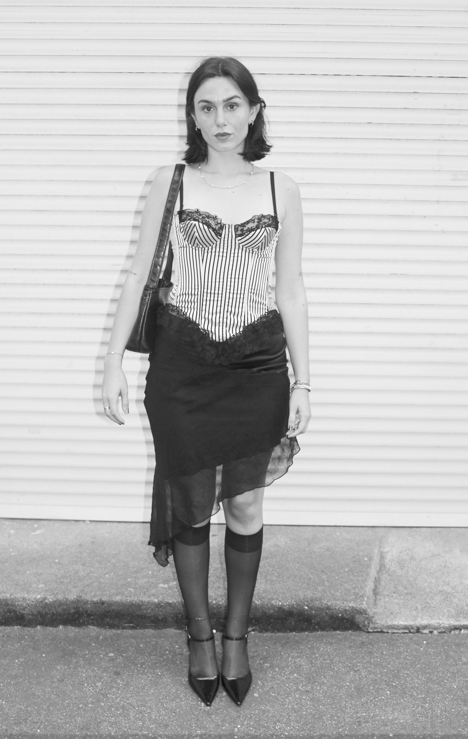 ASYMMETRICAL BLACK SKIRT Size S