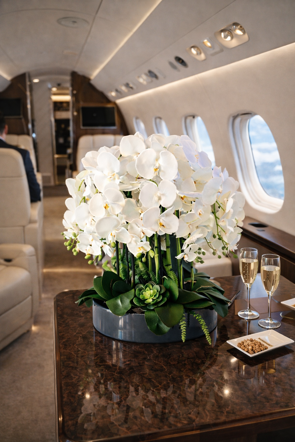 Thumbnail: LA PARISIENNE -Parisian Prestige – White Orchids in an Anthracite Showcase