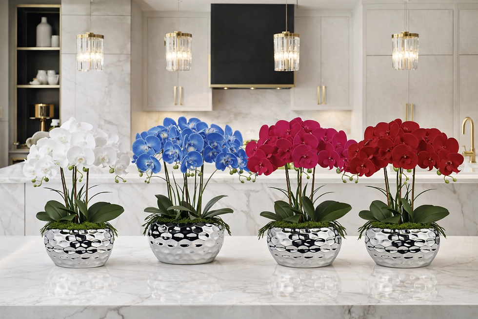 Thumbnail: RED PASSION – Floral Phalaenopsis Orchid Arrangement in Design Bowl  Luxury Red