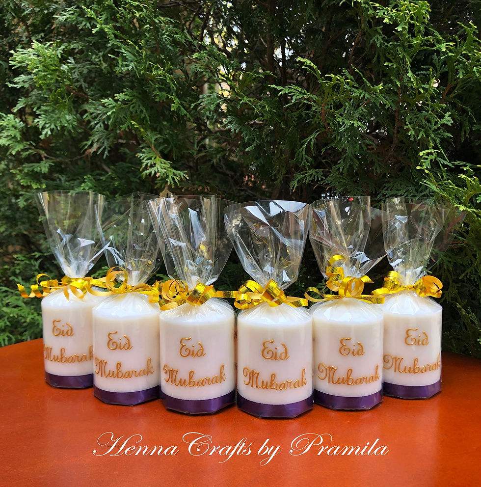 Henna By Pramila | Handpainted Candles | Diwali Candles | Eid Candles | Christmas Candles | Party Favors Candles | Candles in Canada | Candles in USA | Henna Candles