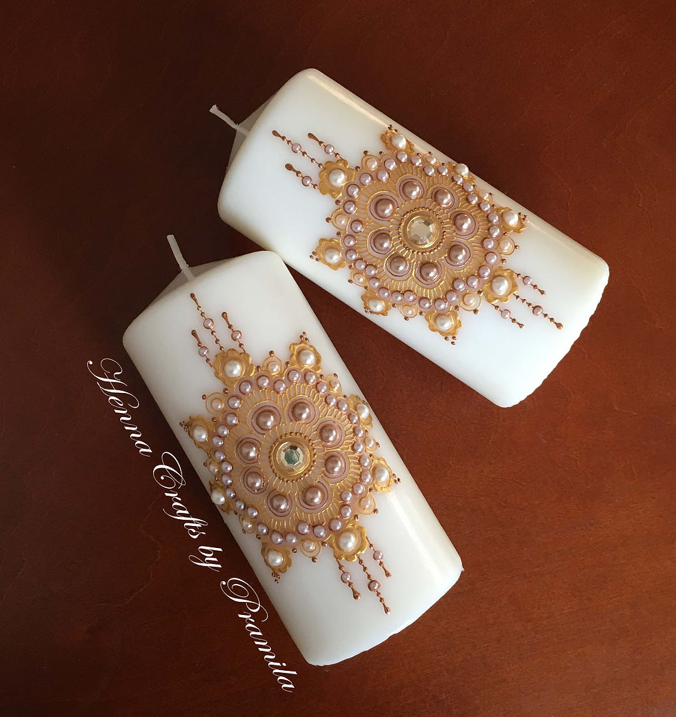 Henna By Pramila | Handpainted Candles | Diwali Candles | Eid Candles | Christmas Candles | Party Favors Candles | Candles in Canada | Candles in USA | Henna  | Ramadan Mubarak Candles | Eid Mubarak Candles