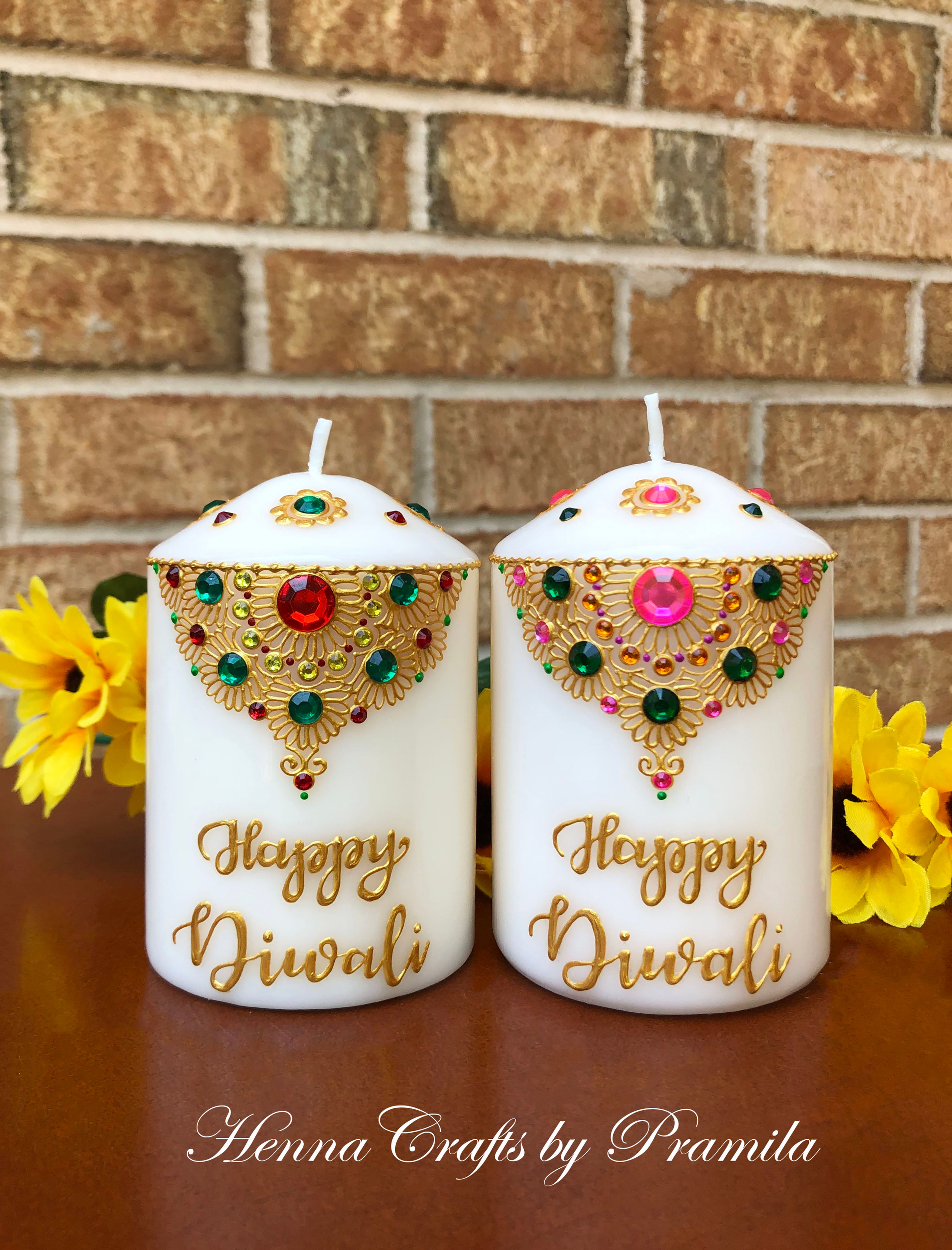 Henna By Pramila | Handpainted Candles | Diwali Candles | Eid Candles | Christmas Candles | Party Favors Candles | Candles in Canada | Candles in USA | Henna  | Ramadan Mubarak Candles | Eid Mubarak Candles