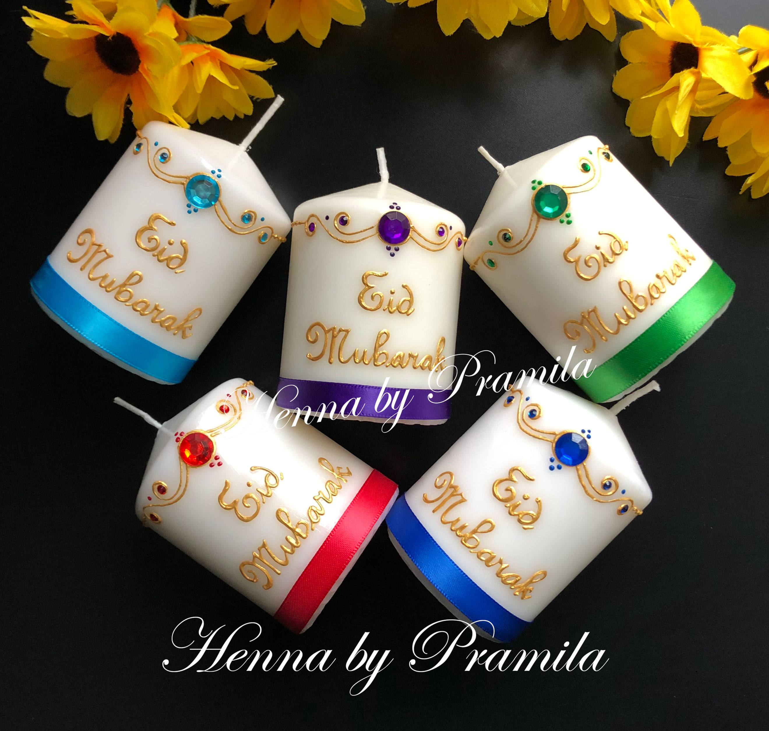 Henna By Pramila | Handpainted Candles | Diwali Candles | Eid Candles | Christmas Candles | Party Favors Candles | Candles in Canada | Candles in USA | Henna Candles