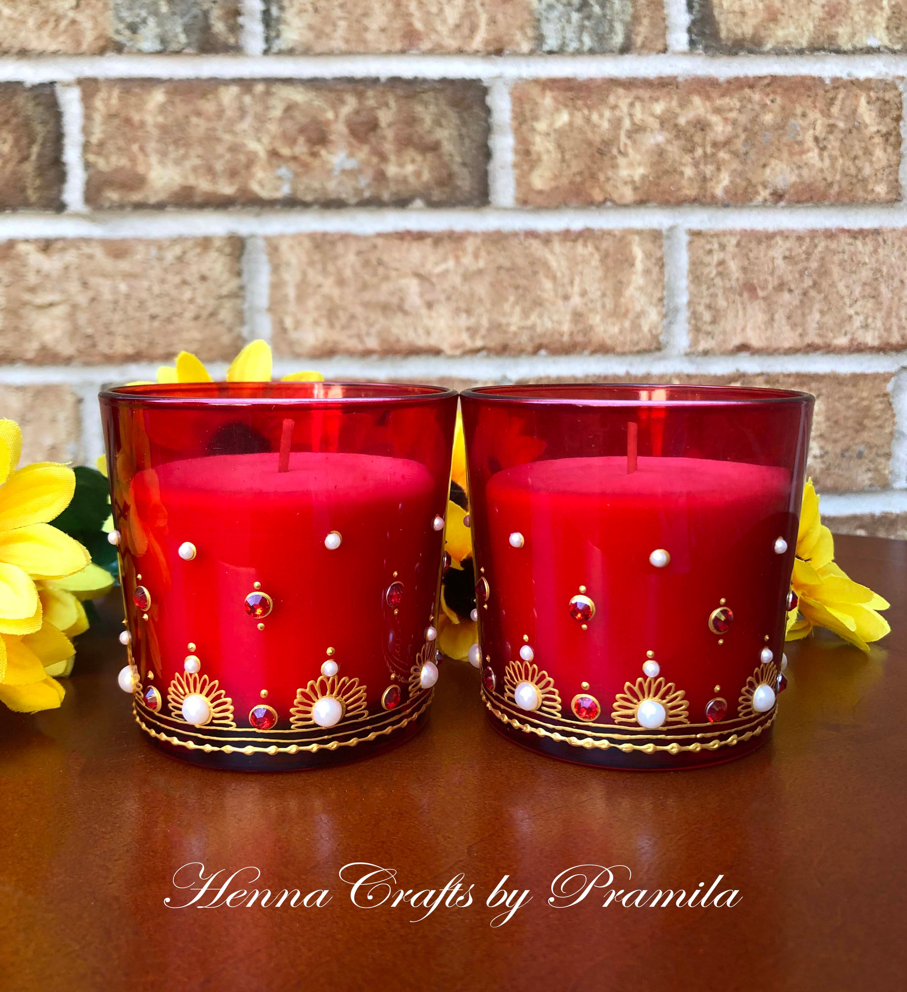 Henna By Pramila | Handpainted Candles | Diwali Candles | Eid Candles | Christmas Candles | Party Favors Candles | Candles in Canada | Candles in USA | Henna  | Ramadan Mubarak Candles | Eid Mubarak Candles