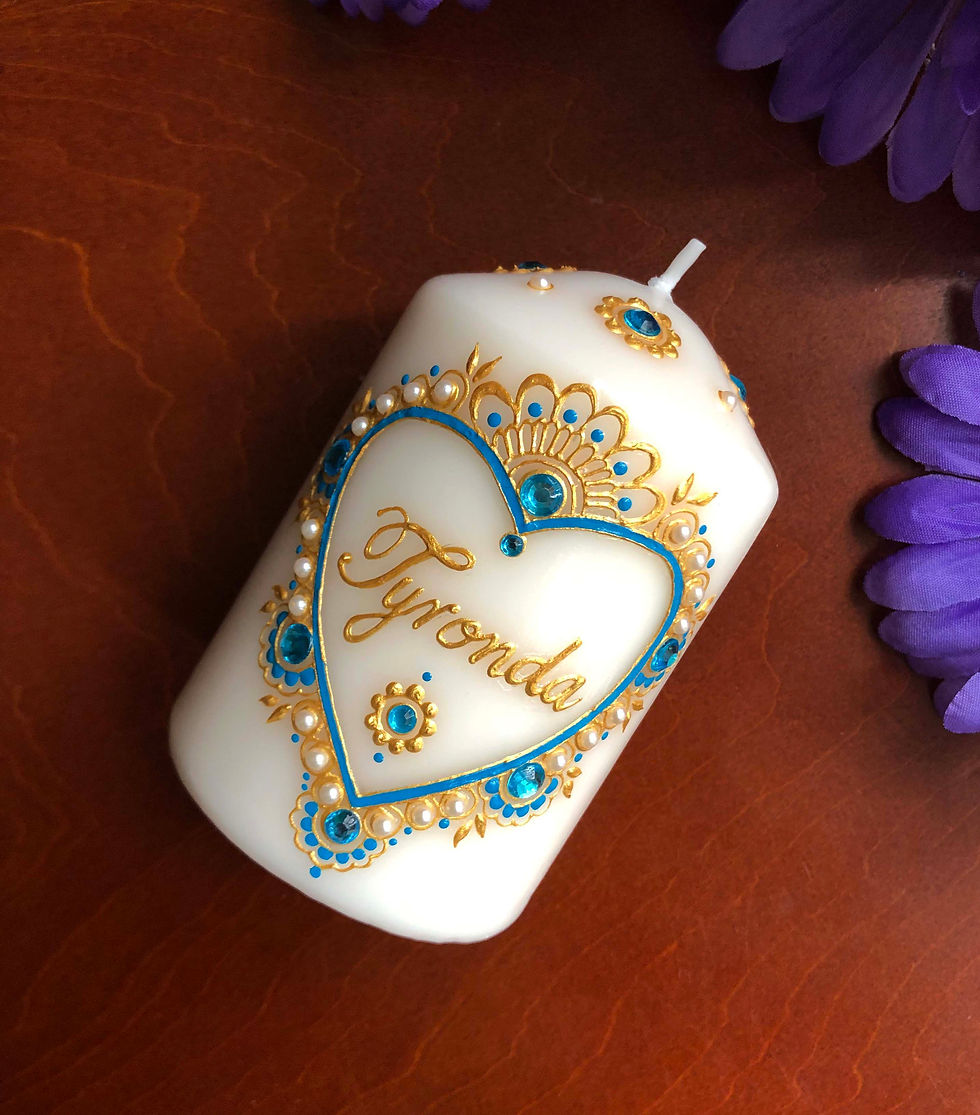 Thumbnail: Henna By Pramila | Handpainted Candles | Diwali Candles | Eid Candles | Christmas Candles | Party Favors Candles | Candles in Canada | Candles in USA | Henna  | Ramadan Mubarak Candles | Eid Mubarak Candles