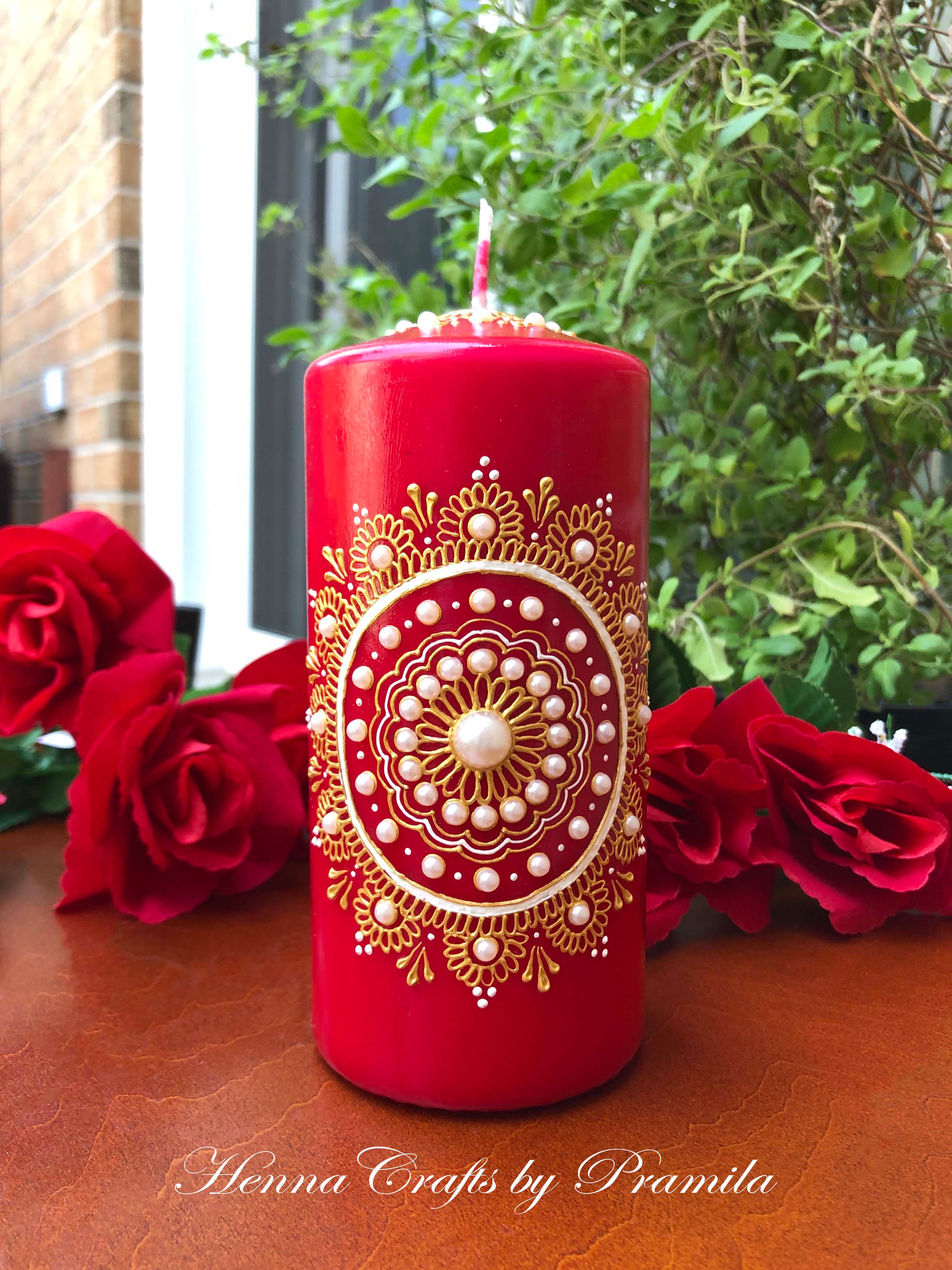 Henna By Pramila | Handpainted Candles | Diwali Candles | Eid Candles | Christmas Candles | Party Favors Candles | Candles in Canada | Candles in USA | Henna  | Ramadan Mubarak Candles | Eid Mubarak Candles