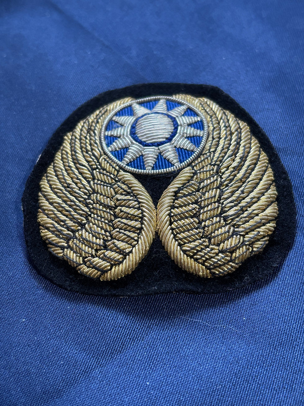 Thumbnail: WW2 U.S. Army Flying Tigers cap badge bullion wire