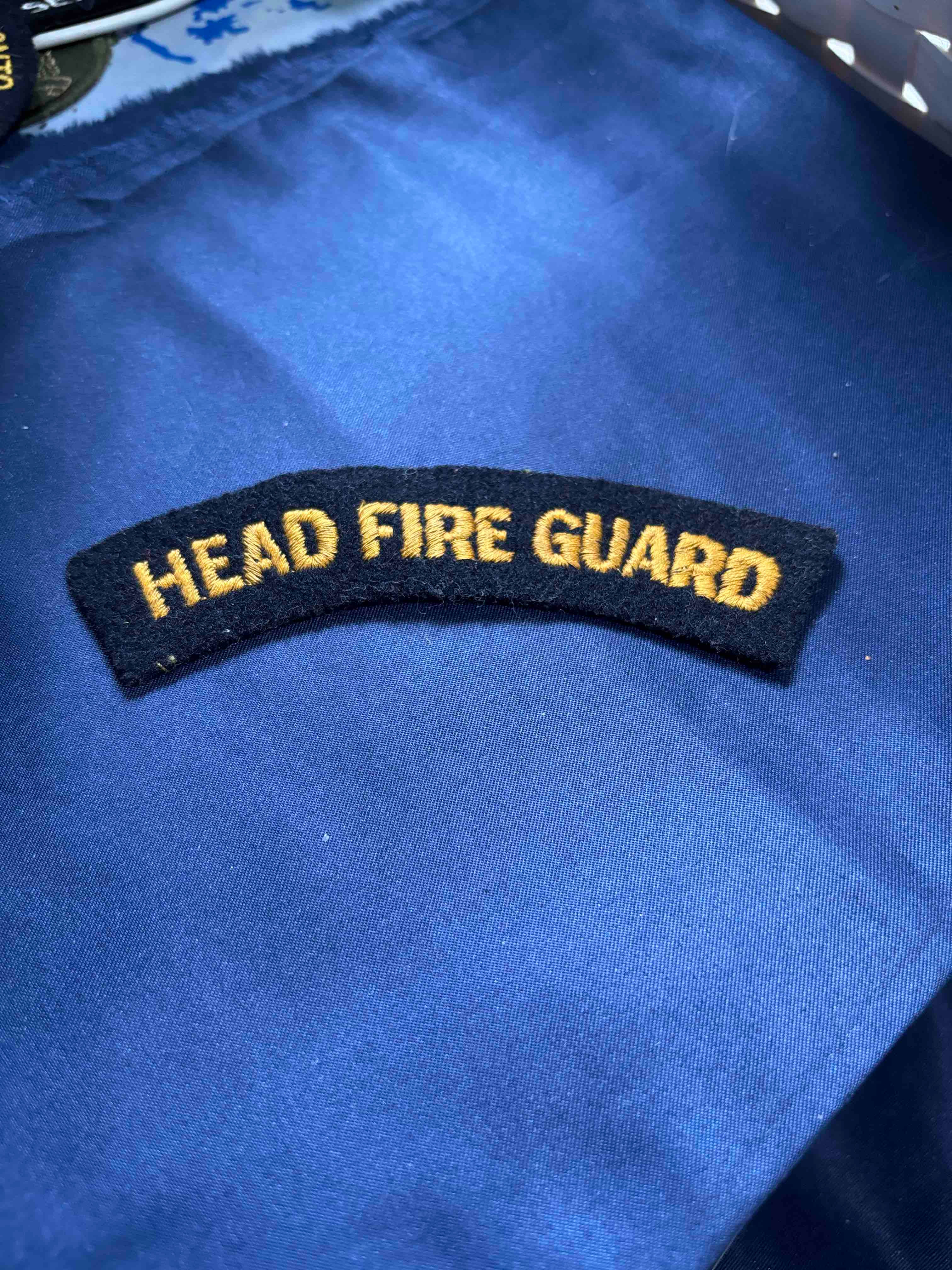 British Army 1935-45 Civil Defence shoulder Head Fire Guard